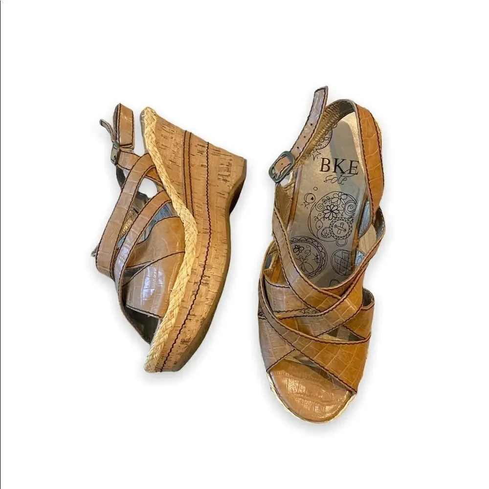 BKE Chunky Cork Wedges
